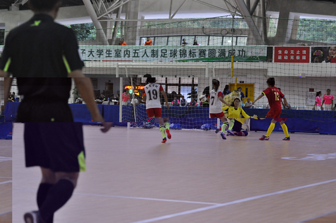 我校女足參加中國大學生女子室内五人制足球錦标賽榮獲超級組第五名