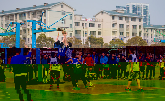 我校2016年度學生3V3籃球比賽開戰